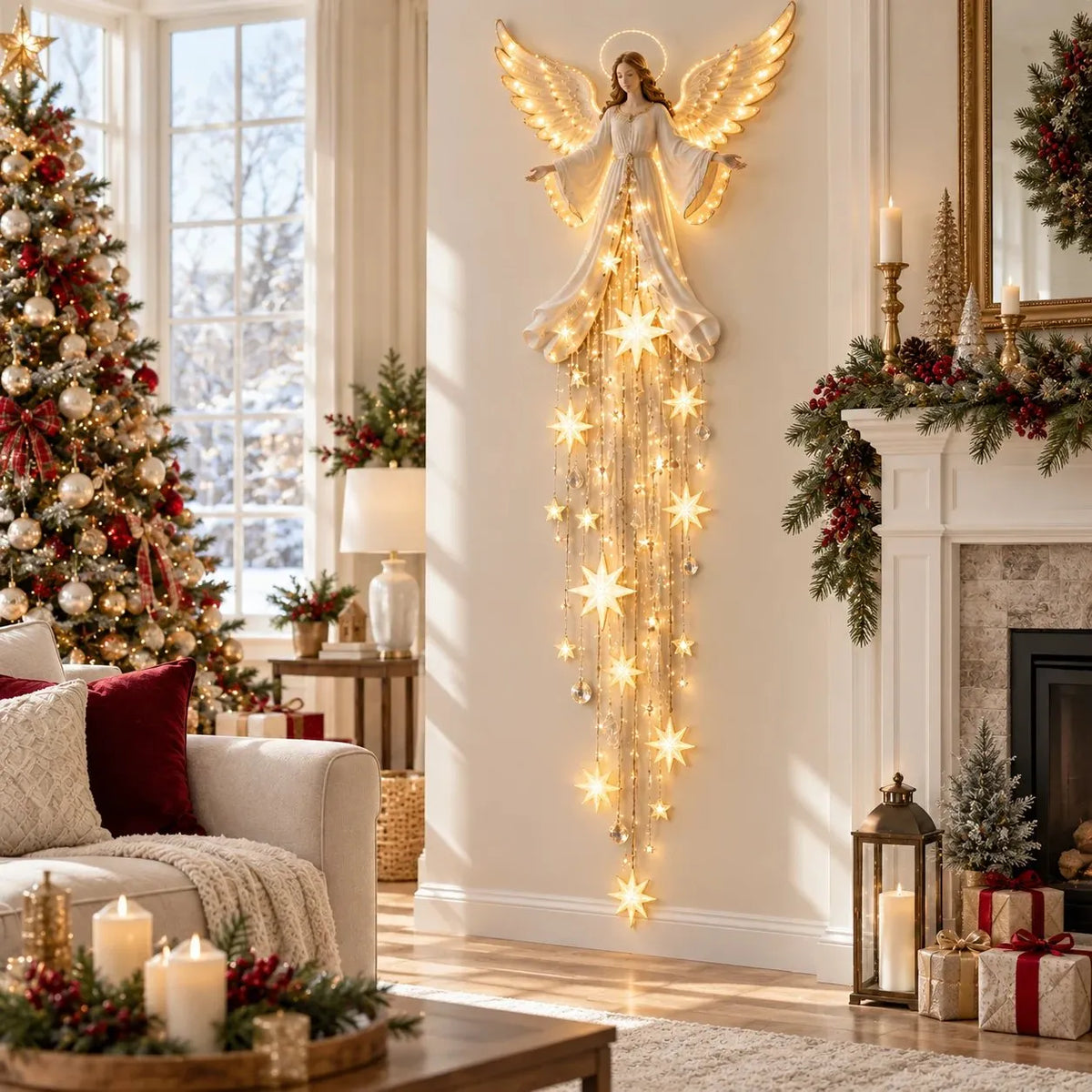 🎁Angel Blessing Starfall Wall Light Christmas Decor