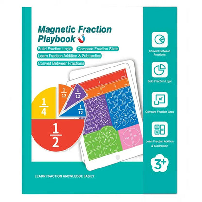 🎁Magnetic Fraction Learning Book – Hands-On Math Manipulative for Kids
