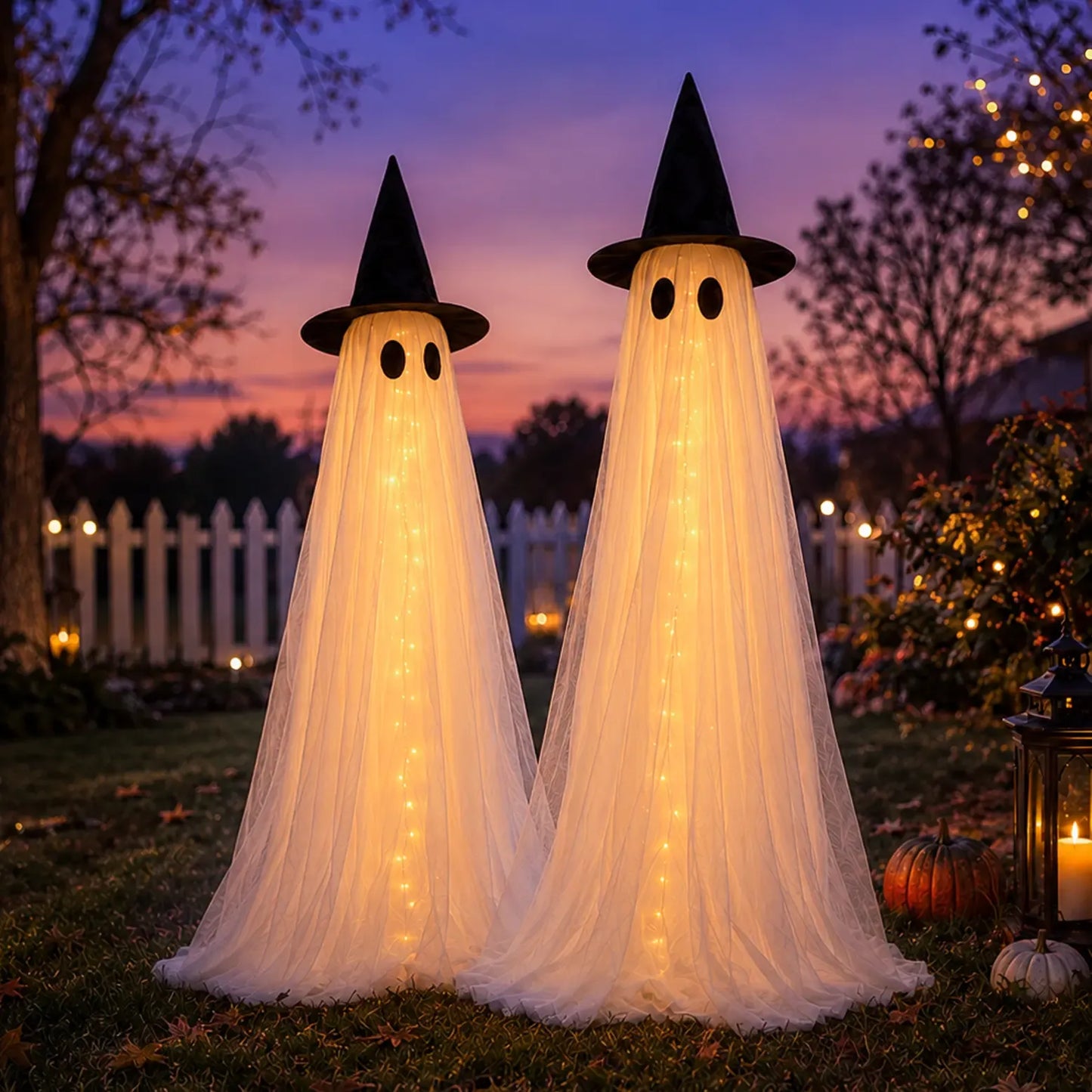 4FT Lighted Halloween Ghost Yard Decorations