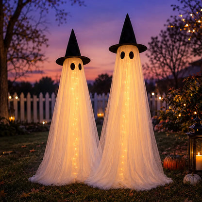 4FT Lighted Halloween Ghost Yard Decorations