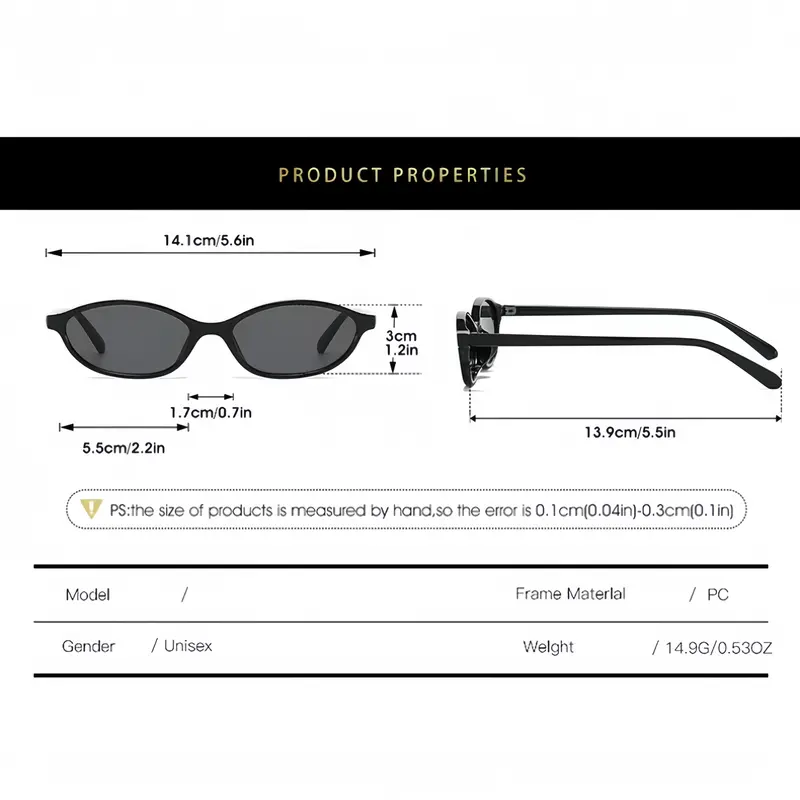 3PCS Retro Oval Sunglasses Set – Vintage Y2K Cat Eye Sunglasses for Women 😎✨