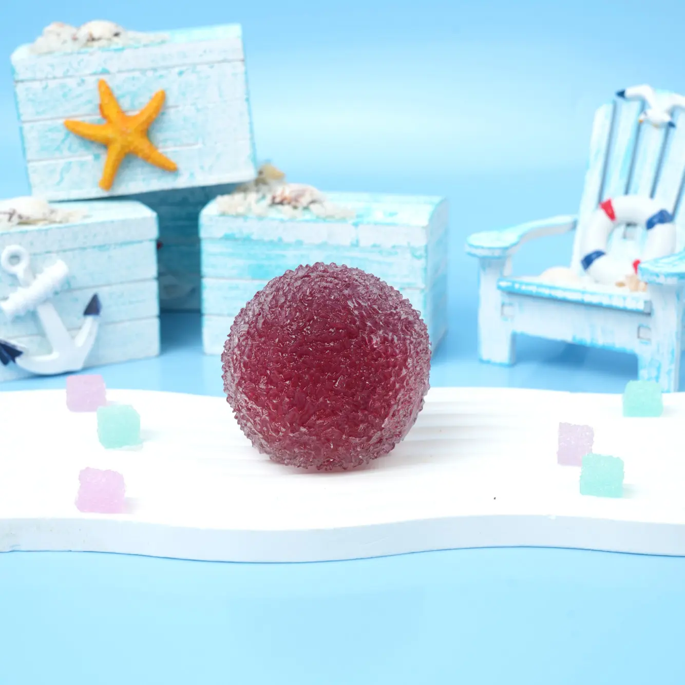 Crystal Mochi Ball Squishy Toy – Handmade Soft TPR Stress Relief Sensory Fidget Gift ✨💖