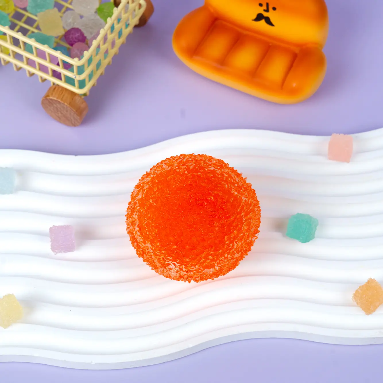 Crystal Mochi Ball Squishy Toy – Handmade Soft TPR Stress Relief Sensory Fidget Gift ✨💖
