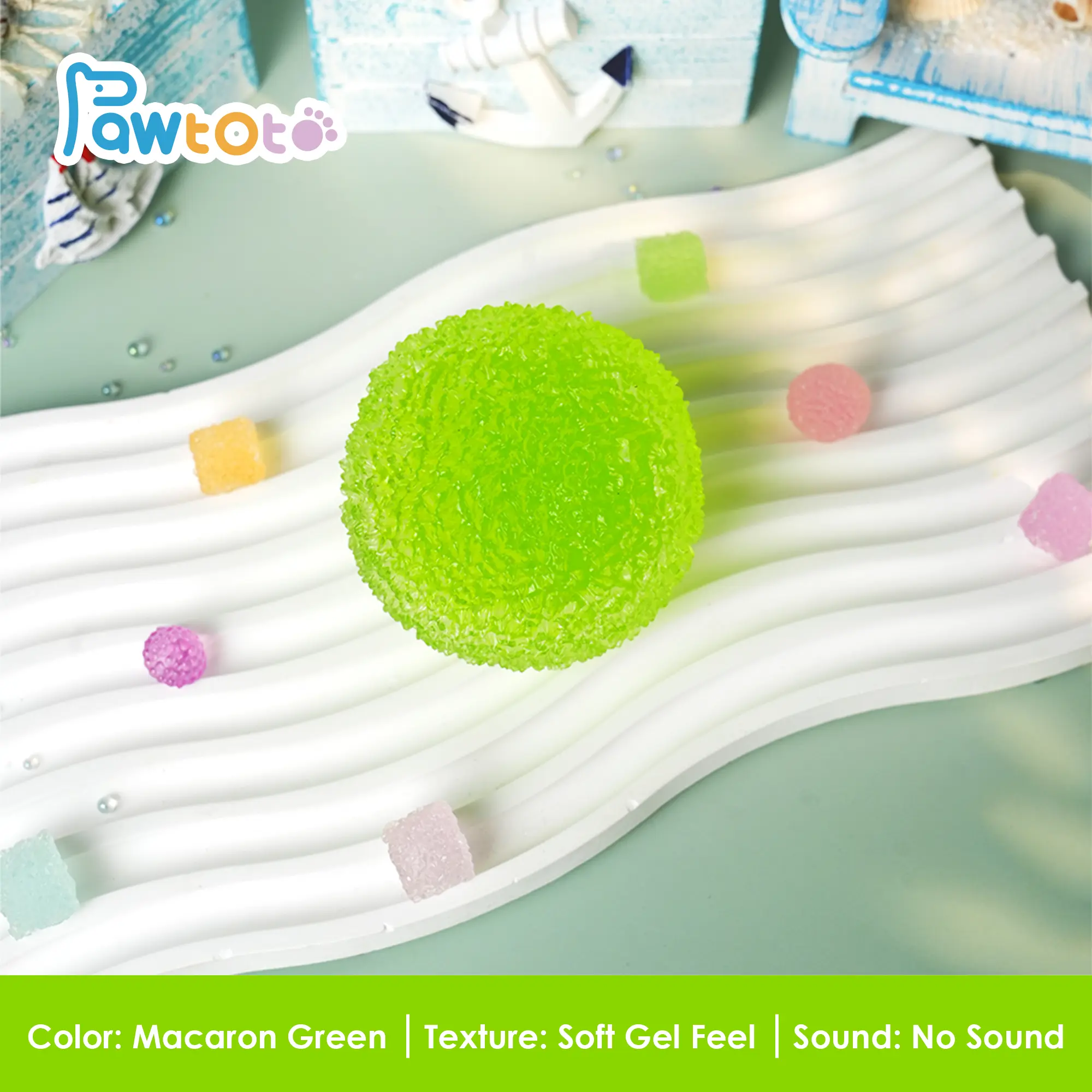 Crystal Mochi Ball Squishy Toy – Handmade Soft TPR Stress Relief Sensory Fidget Gift ✨💖