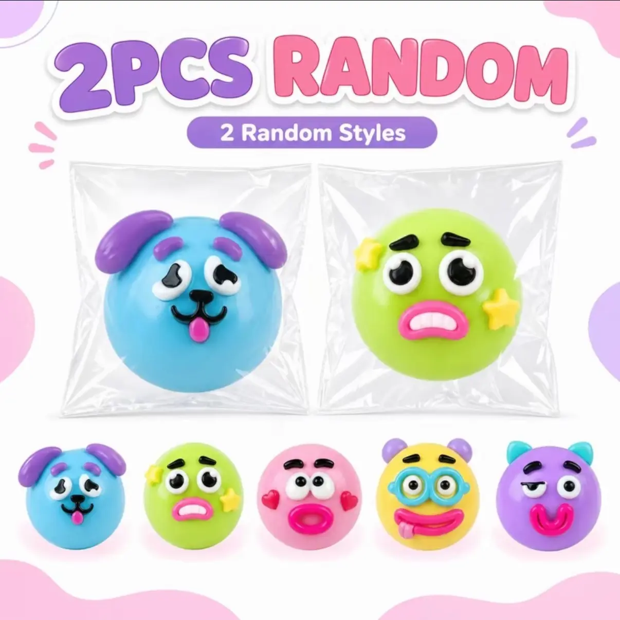 Dog Face Swap Squishy Toy – Soft Moldable Slow Rise Stress Relief Fidget 🐶✨
