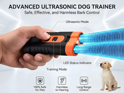 🐶 Ultrasonic Dog Barking Deterrent Training Tool – Rechargeable USB Dog Trainer With 50ft Range & LED Flashlight ✨