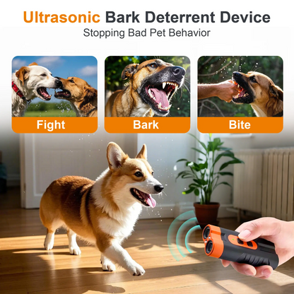 🐶 Ultrasonic Dog Barking Deterrent Training Tool – Rechargeable USB Dog Trainer With 50ft Range & LED Flashlight ✨