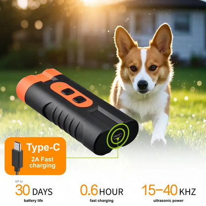 🐶 Ultrasonic Dog Barking Deterrent Training Tool – Rechargeable USB Dog Trainer With 50ft Range & LED Flashlight ✨