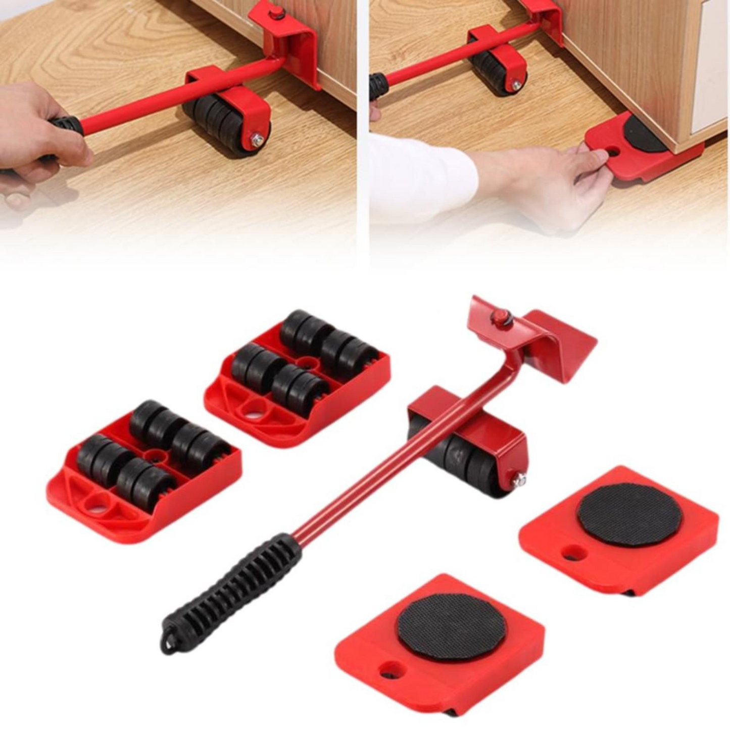 Furniture Lift Mover Tool Set with 4 Wheels