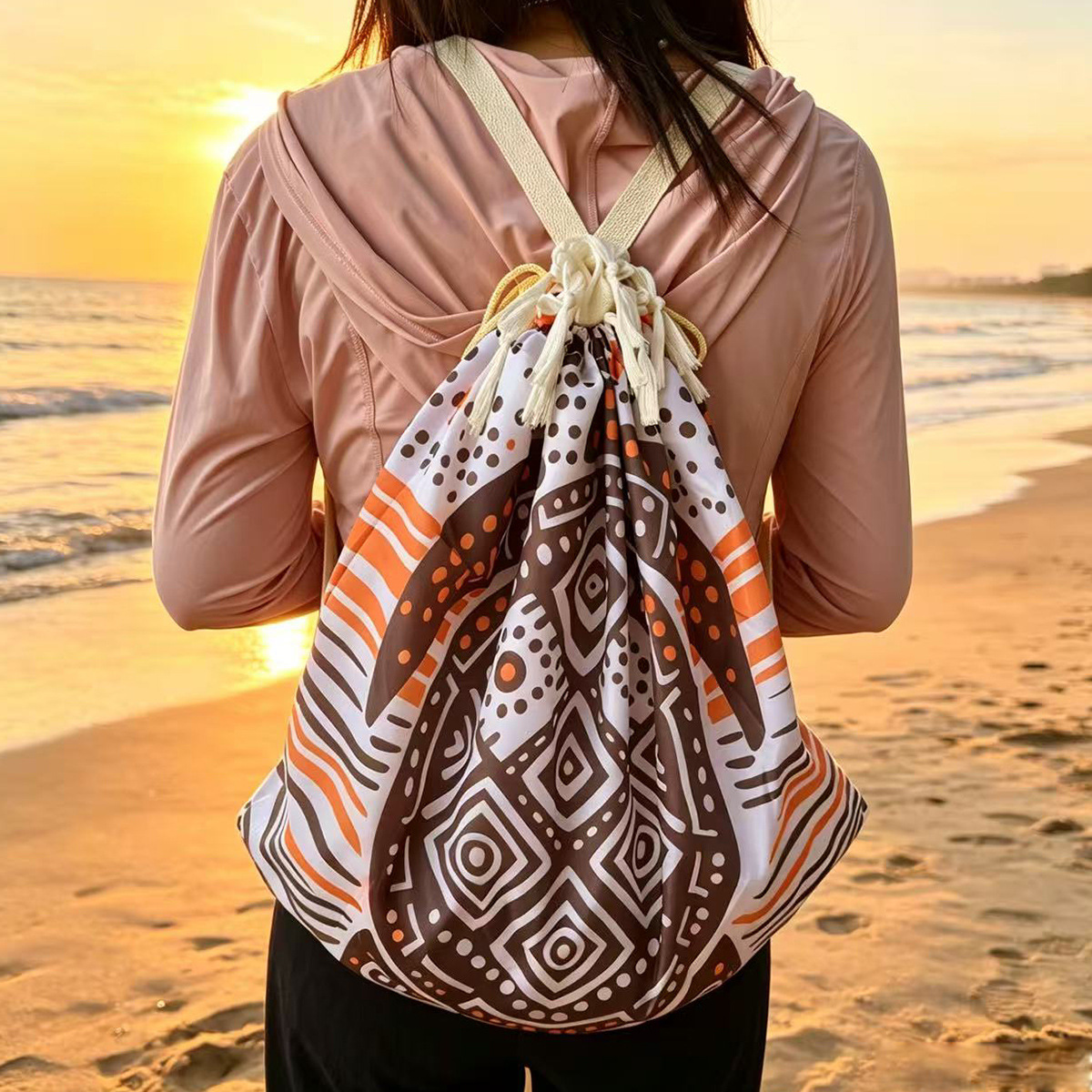 2-in-1 Sand Resistant Beach Towel Backpack