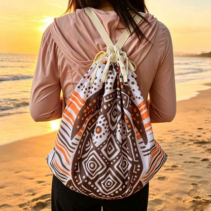 2-in-1 Sand Resistant Beach Towel Backpack