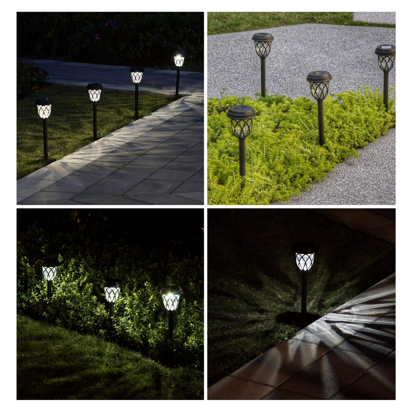 2 Pack Solar Pathway Lights for Outdoor Garden, Walkway & Driveway