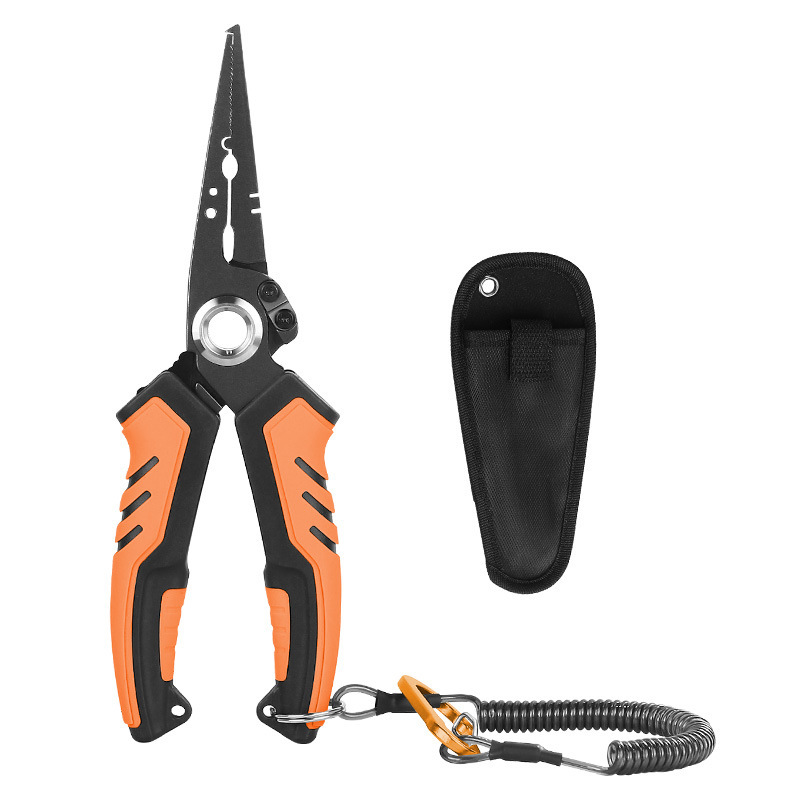 7.5" Rust Resistant Saltwater Fishing Pliers, Multifunctional Stainless Steel Tackle Tool