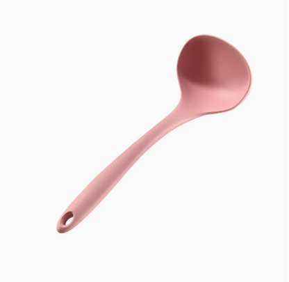 3 In 1 Food-Grade Silicone Ladle Spatula, Heat Resistant Non-Scratch Colorful Kitchen Cooking Utensi