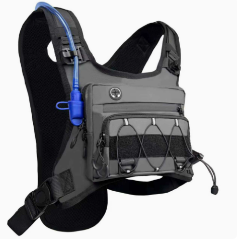 💧 Men’s 2L Tactical Hydration Running Vest – Lightweight Adjustable Chest Pack