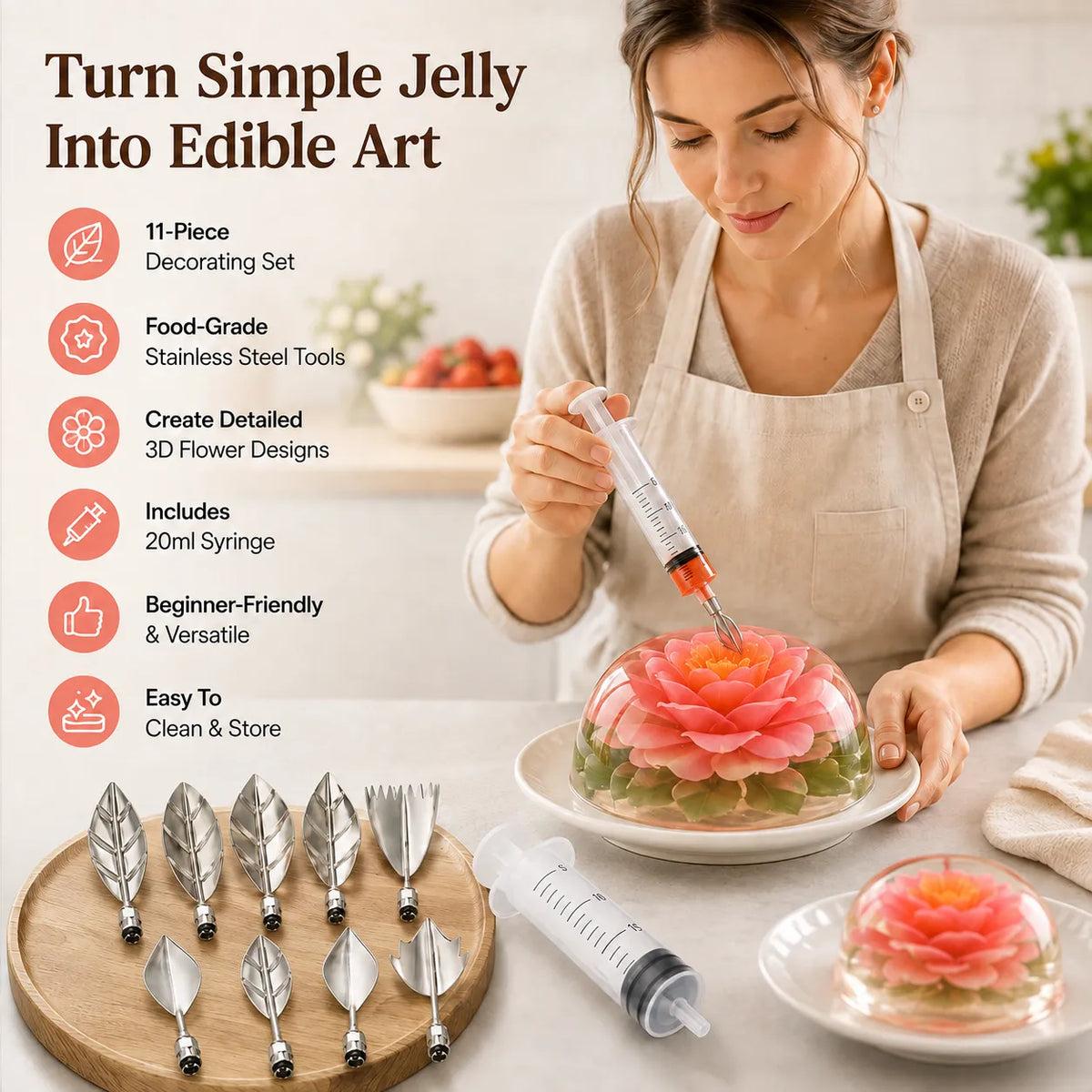11-Piece 3D Gelatin Art Decorating Tool Set