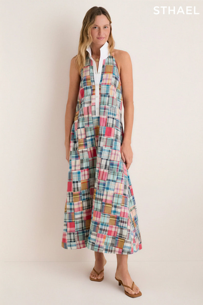 Women’s Heritage Madras Halter Maxi Dress