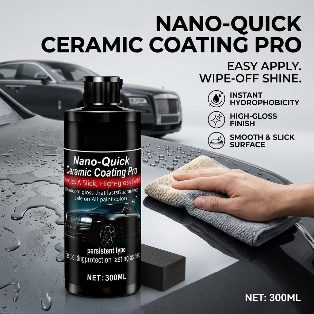 ❤️Nano Ceramic Car Coating Spray for High Gloss Shine and Paint Protection 300ml