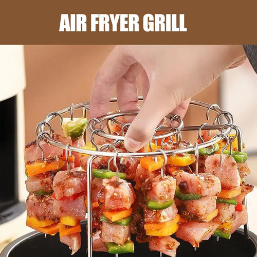 🍢Stainless Steel Air Fryer Skewer Rack