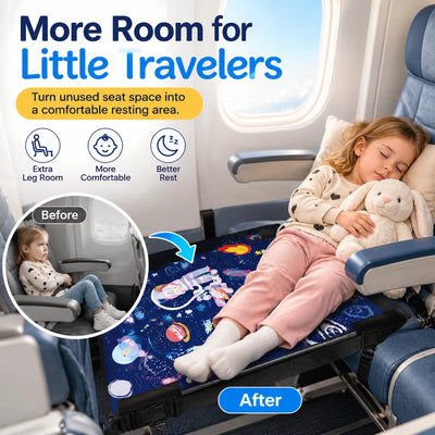 🎁Kids Airplane Seat Extender – Portable Travel Hammock Bed with Adjustable Straps & Foot Support for Toddlers and Long-Haul Flights