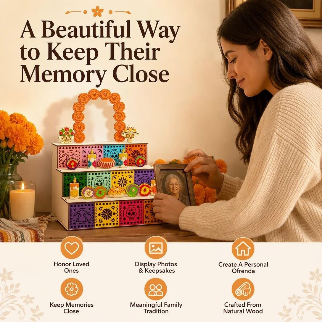 Día de los Muertos Memorial Altar Keepsake Box