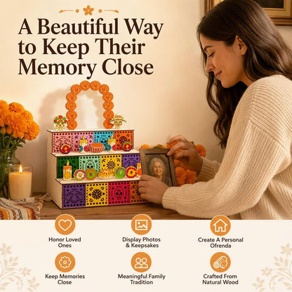 Día de los Muertos Memorial Altar Keepsake Box