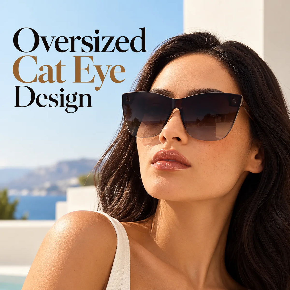 🎁Oversized Cat Eye Sunglasses for Women