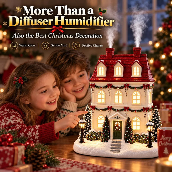 🎁Christmas House Aroma Diffuser with Glowing Windows