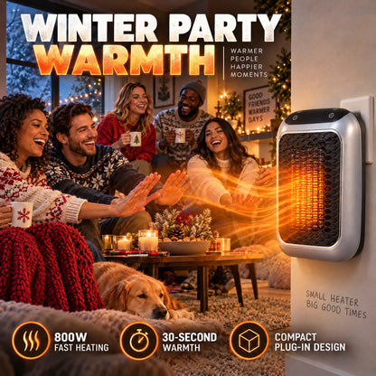 🎁Plug-In Ceramic Heater with Remote Control & Smart Thermostat