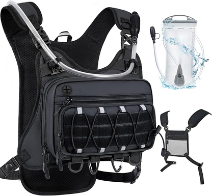 💧 Herren 2L Tactical Hydration Laufweste – Leichter verstellbarer Brustrucksack
