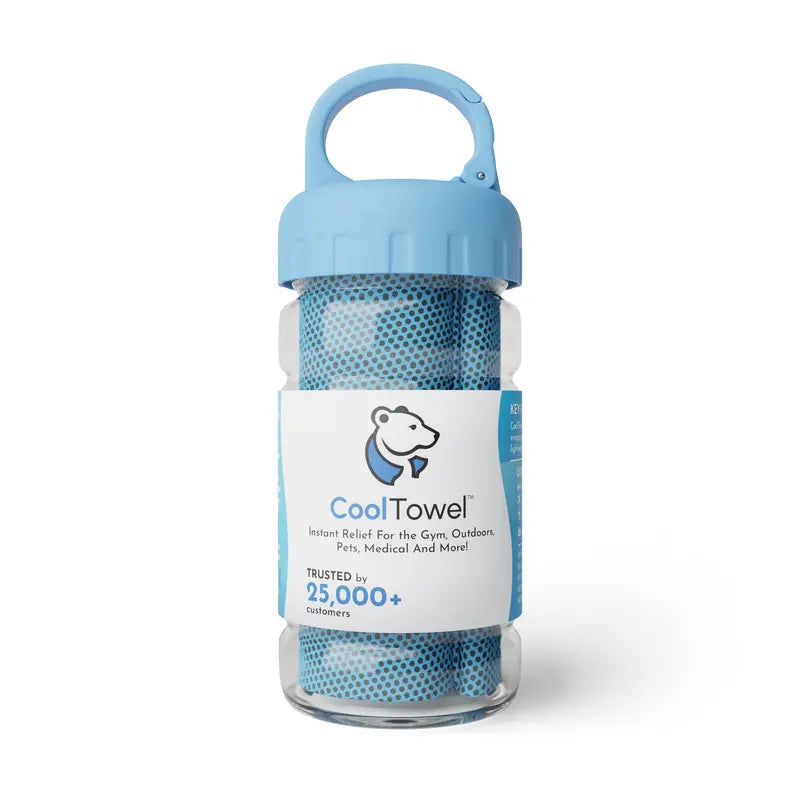 CoolTowel Bottle – Portable Reusable Cooling Towel with Travel Bottle