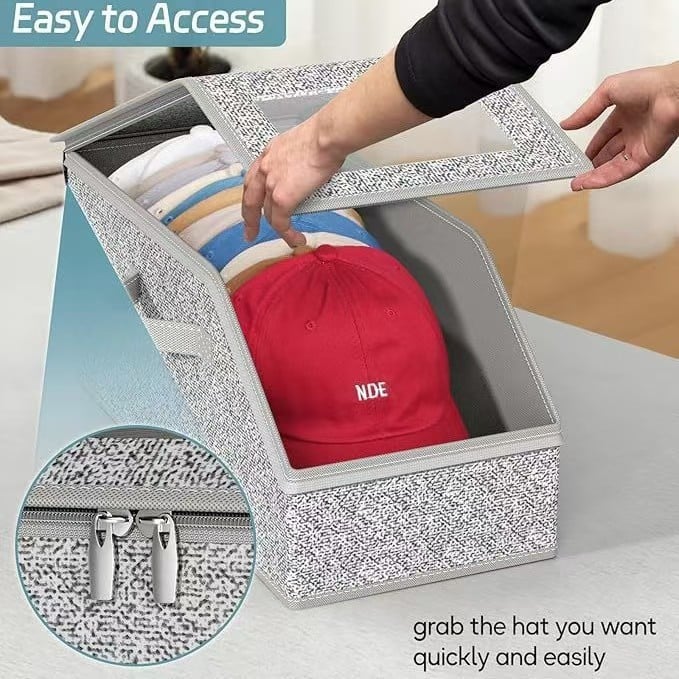 49% OFF This Week Promotions🎉🎉Stackable Hat Storage Boxes for Baseball Caps
