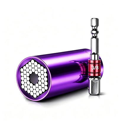 🎁Universal Grip Socket Tool With Power Drill Adapter – 7–19mm