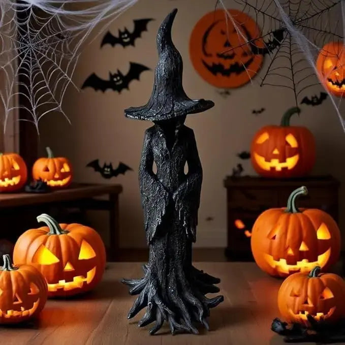 Painted Enchanting Witch Statue