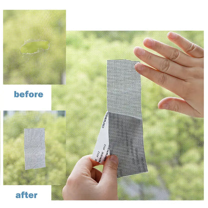 Window Screen Repair Tape – Strong Fiberglass Mesh Adhesive Patch for Door & Window Screen Fixing (2in x 78in, 2pcs)