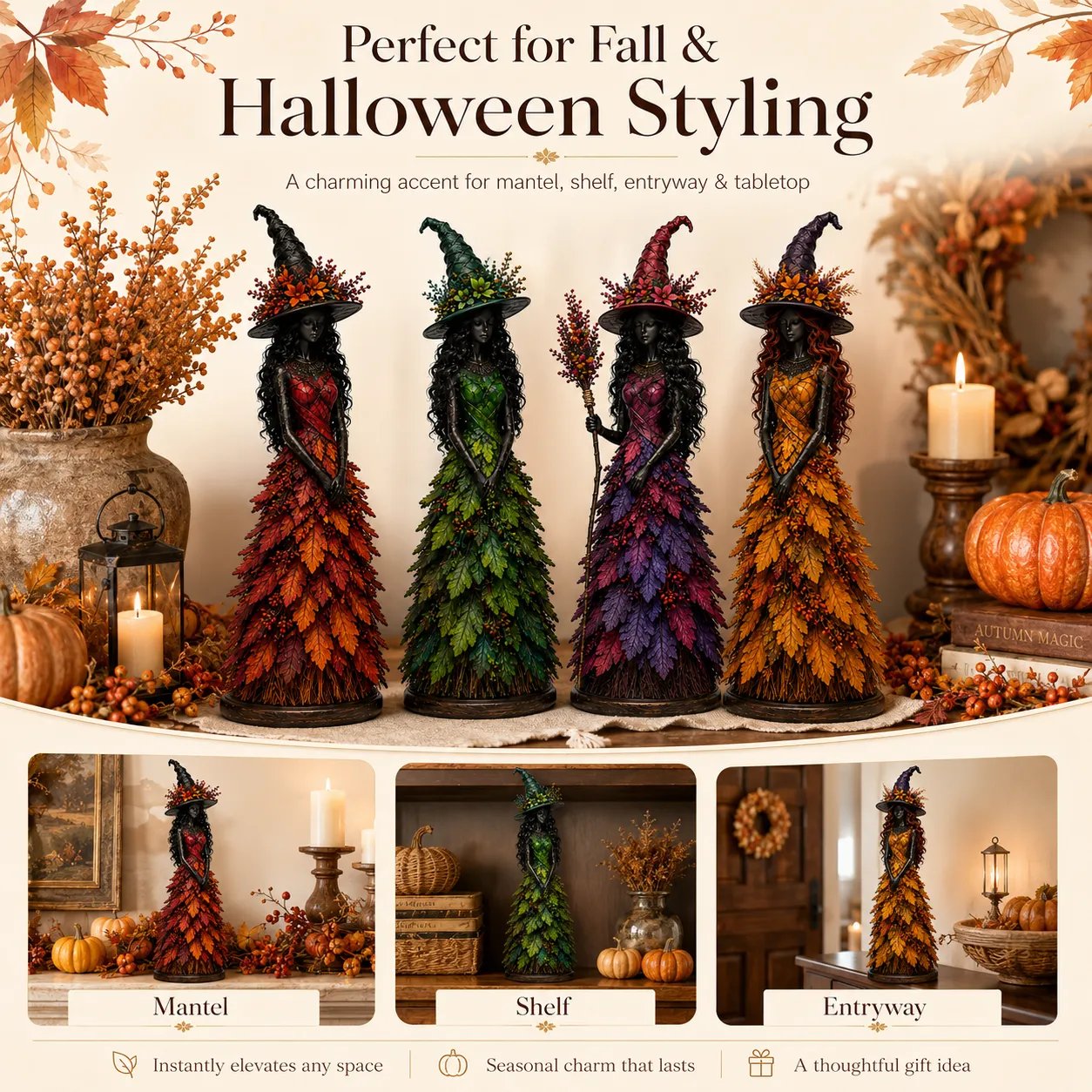 🧙‍♀️Enchanted Autumn Witch Figurine (📦Buy 2 Free Shipping)