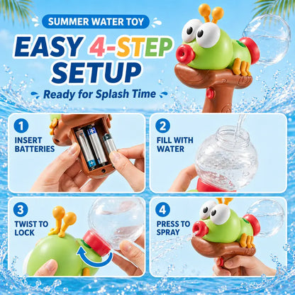 Electric Water Blaster Toy for Kids – Cute Animal One-Touch Summer Water Blaster for Pool, Beach & Backyard Fun