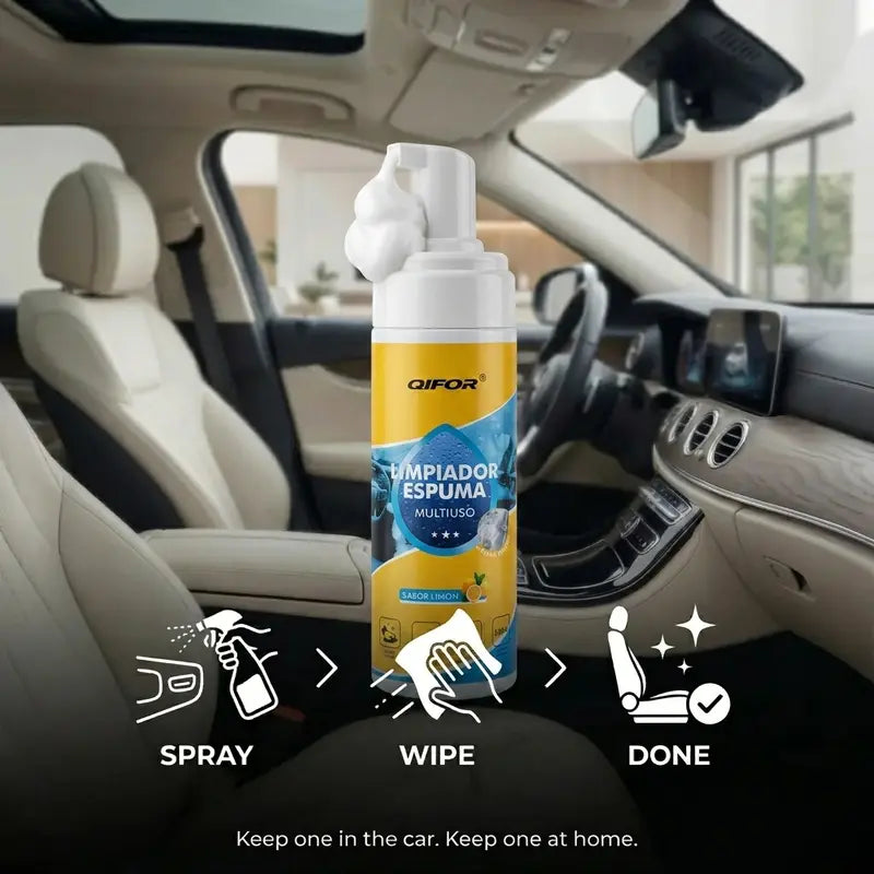 🚗 QIFOR 4-in-1 Multi-Enzyme Foam Spray Cleaner – Heavy Duty Deep Cleaning Foam for Car Interior, Sofa, Upholstery & Household Stain Removal 🧼✨
