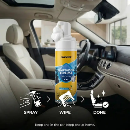 🚗 QIFOR 4-in-1 Multi-Enzyme Foam Spray Cleaner – Heavy Duty Deep Cleaning Foam for Car Interior, Sofa, Upholstery & Household Stain Removal 🧼✨