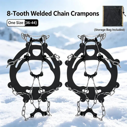 🎁Lightweight 8-Claw Ice Cleats for Shoes &amp; Boots – Anti-Slip Snow Grips
