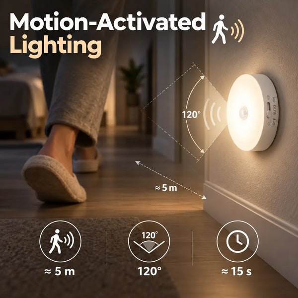 🎁Rechargeable Motion Sensor Night Light – Wireless Magnetic LED Light