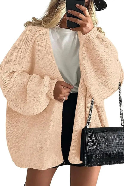 Women's Oversized Lightweight Open Front Cardigan Sweater