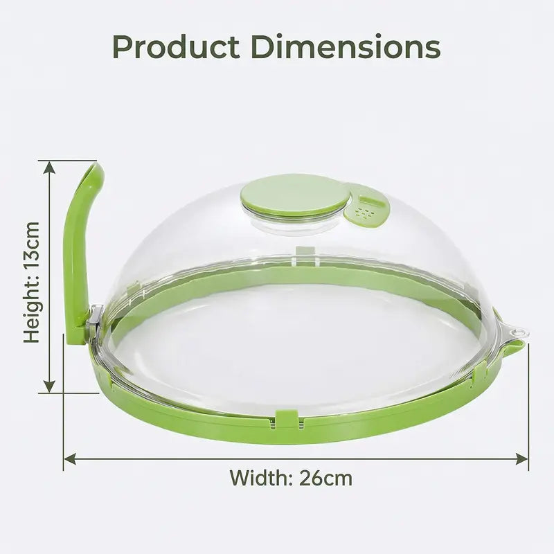 🎁2-in-1 Transparent Microwave Splatter Cover With Handle