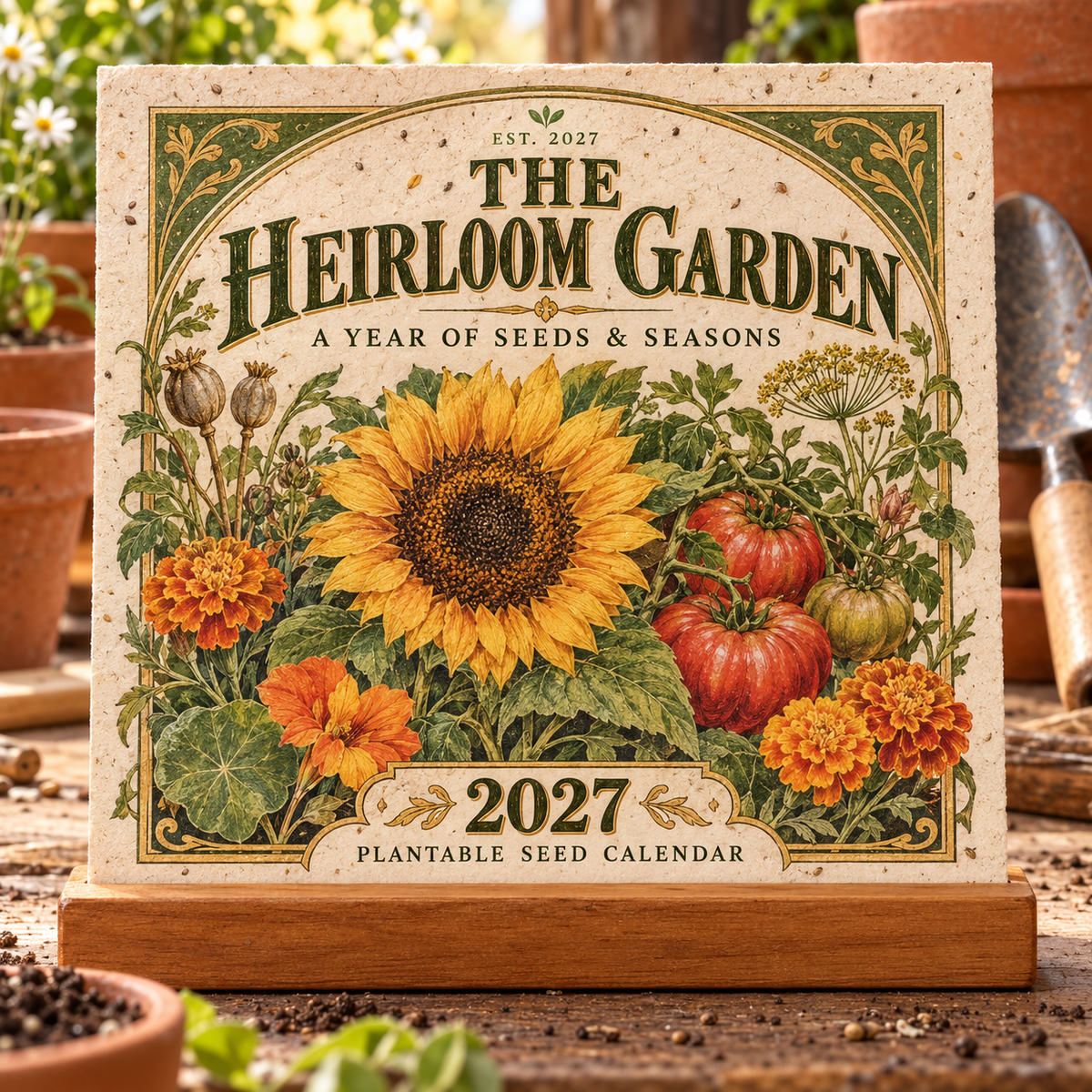 🎉🌻 2027 The Heirloom Garden Plantable Seed Calendar