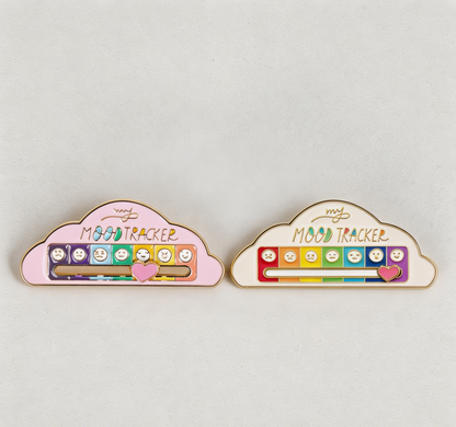 2 Pack Social Battery Slider Pin - Interactive Mood Pin for Introverts