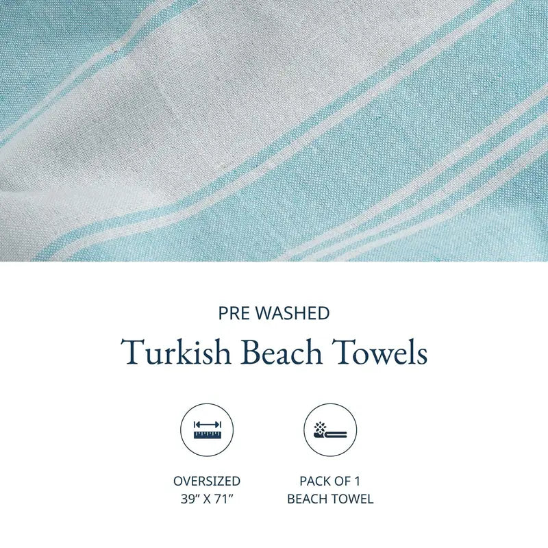 LANE LINEN XL Beach Towel – Lightweight Quick-Dry Sand-Free Hammam Towel for Beach, Pool & Travel 🌞🏖️