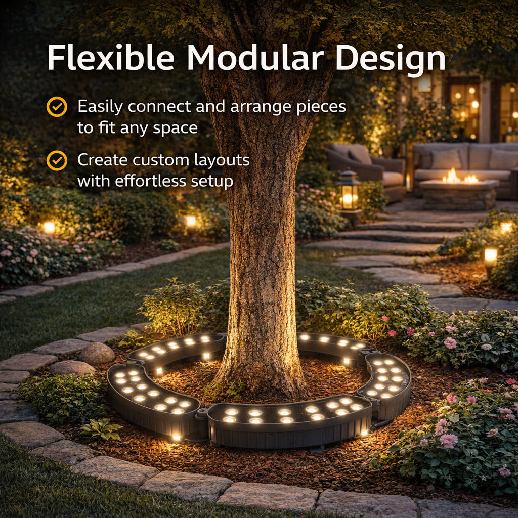 🌳 LED Ring Tree Light (Single Piece) | Outdoor Waterproof 360° Landscape Spotlight for Trees, Gardens & Pathways