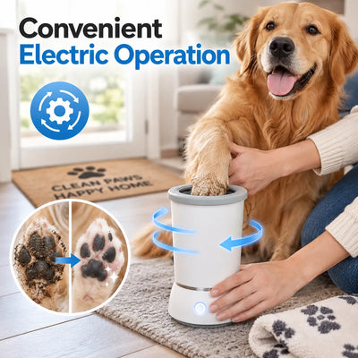 🎁Electric Pet Paw Cleaner Cup – Soft Silicone Brush for Cleaner Paws at Home