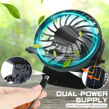 2026 Outdoor Wide Brim Cooling Hat with Dual Fans & UPF 50+ Sun Protection