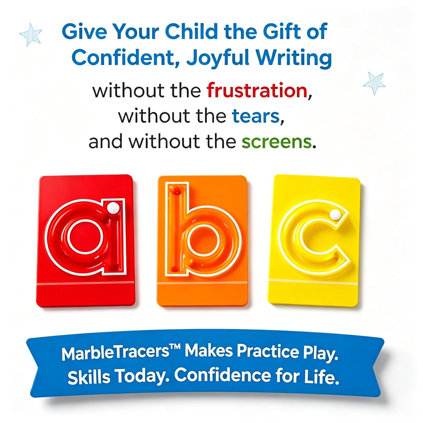 Marble Tracers Roll Into Letter-Writing Fun